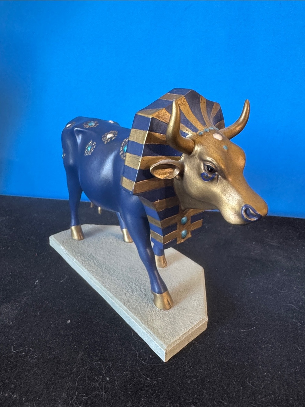 Cow Parade figurine named "Tutancowmon", item #9126
